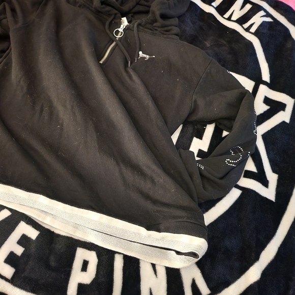 RARE Victorias Secret PINK bling pup hoodie M - Picture 6 of 7